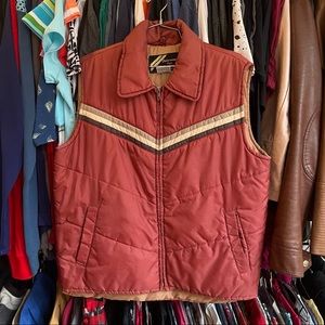 Vintage Puffer Vest (Burnt Orange)